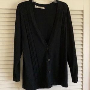 Black long sleeve button down sweater size M